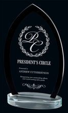 Load image into Gallery viewer, Pearson black glass award with custom engraving for corporate recognition Canada