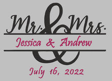 Load image into Gallery viewer, Custom wedding blanket with Mr. and Mrs. design – Romantic keepsake for couples in Canada