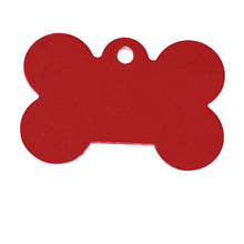 Load image into Gallery viewer, red bone shaped pet id tag