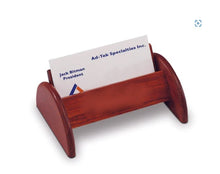Load image into Gallery viewer, Rosewood Business Card Holder Front View" | "Rosewood Business Card Holder Side View" | "Rosewood Business Card Holder Angled View" | "Rosewood Business Card Holder with Business Cards"
