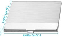Load image into Gallery viewer, Silver business card case with personalized engraved name – perfect executive gift for Canadian professionals