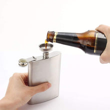 Load image into Gallery viewer, silver stainless steel 8 oz flask