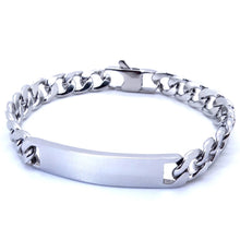 Load image into Gallery viewer, Stainless Steel 8 Inches Cuban Chain ID Bracelet | Stainless steel bracelet | Online bracelets in Canada | Online jewellery shop in Calgary | Online gift store in Canada | Online gift store in Calgary | Online gifts in Canada | Online gifts in Calgary