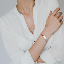 Load image into Gallery viewer, Silver medical alert ID bracelet