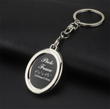 Load image into Gallery viewer, Silver Photo Key Chain-Oval
