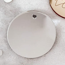 Load image into Gallery viewer, 3" Circle Silver Mirrored Acrylic Christmas Ornament