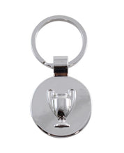Load image into Gallery viewer, Silver Round Trophy Keychain