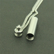 Load image into Gallery viewer, Stainless steel cylinder ash pendant