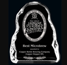 Load image into Gallery viewer, Optic Iceberg Award | Elegant Glass Award | Crystal Iceberg Trophy | Unique Recognition Award | Customizable Glass Award | Premium Quality Trophy | Award for Excellence | Clear Crystal Iceberg Design | Engraved Glass Award | Professional Achievement Award