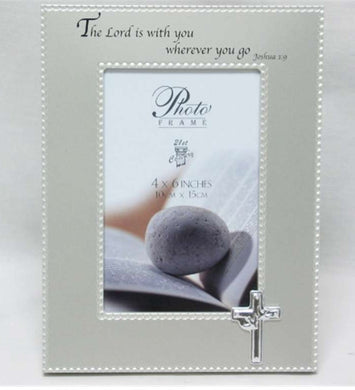 The Lord Is With You Frame 4x6 | Engraver in Canada | Gift Shop in Calgary | Religious Gifts | Custom Engraving | Personalized Keepsake | Spiritual Décor | Christian Art | Inspirational Frame | Thoughtful Present | Canadian Engraving Service | Calgary Gift Store | Religious Memento | Handcrafted Frame | Meaningful Gift Option | Artisanal Engraving | Customizable Frame | Memorable Keepsake | Spiritual Remembrance
