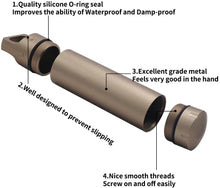 Load image into Gallery viewer, Time Capsule Stainless Steel Waterproof Container- Tan