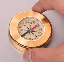 Load image into Gallery viewer, Brass compass with intricate engraving | Perfect gift from Engraving Reimagined, Canada's top engraver | Available at Calgary's premier gift shop