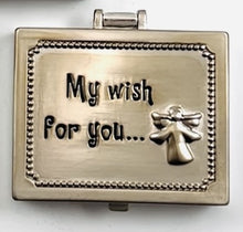 Load image into Gallery viewer, My Wish For You…” Pewter Hinged Keepsake Box