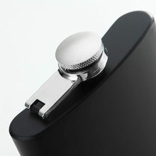 Load image into Gallery viewer, Unique gifts for him Canada – top view of black engraved flask