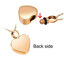 Load image into Gallery viewer, Rose Gold Mini Heart Ash Locket engravable