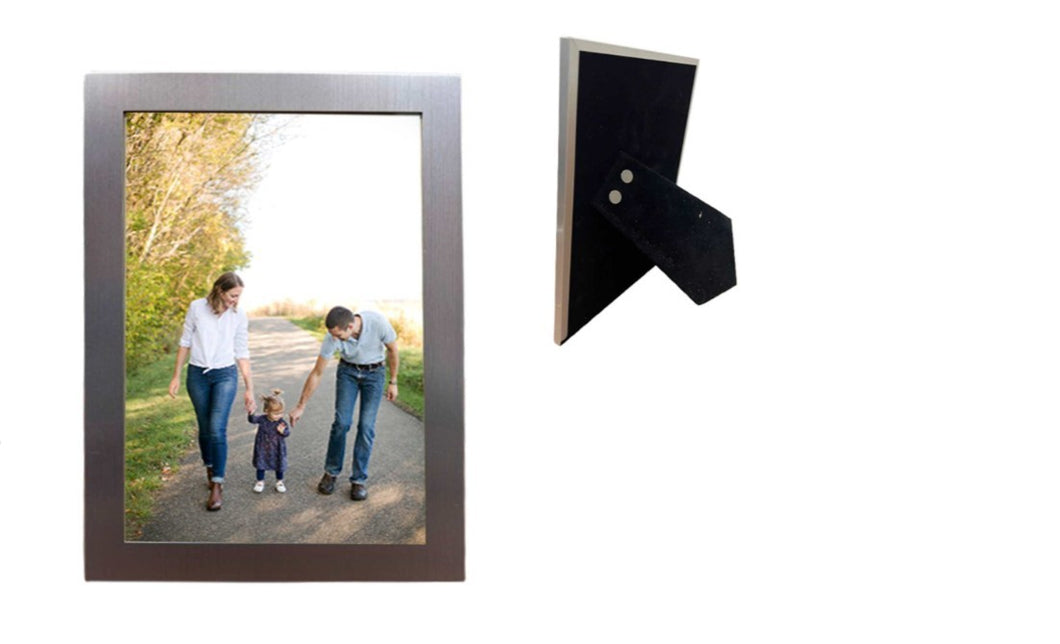 5x7 silver brushed frame