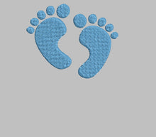 Load image into Gallery viewer, Embroidery Footprint Design Animal- Blue
