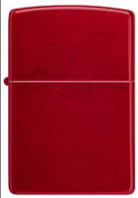 Load image into Gallery viewer, A classic rectangular lighter with rounded corners, featuring a textured red finish and a horizontal seam across the middle.
