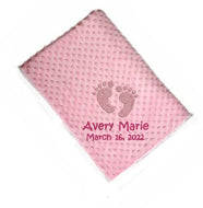 Embroidery Footprint Design Blanket