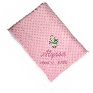 Embroidery Pacifier Design Blanket