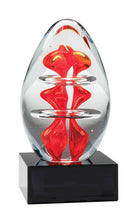 Load image into Gallery viewer, Red Oval Art Glass, 5&quot;
