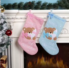 Load image into Gallery viewer, Baby&#39;s First Christmas - PInk or Biue
