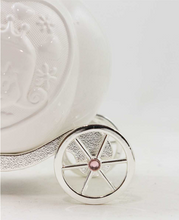Load image into Gallery viewer, White Ceramic Pumpkin Carriage Money Bank
