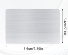 Load image into Gallery viewer, Stainless Steel Metal plate 3.4" x2.1"
