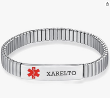 Load image into Gallery viewer, Medical alert bracelet stretch band - Xarelto
