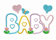 Embroidery Baby Butterflies and heart blanket
