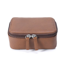 Load image into Gallery viewer, Golf Accessory and Valuable case- Faux brown leather
