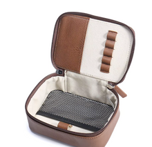 Load image into Gallery viewer, Golf Accessory and Valuable case- Faux brown leather
