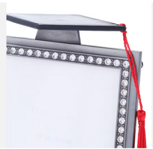 Load image into Gallery viewer, Graduation Rhinestone trim red tassel Frame
