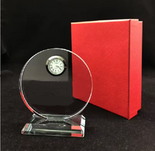 Load image into Gallery viewer, Round Shaped Crystal Table Clock
