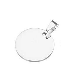 Load image into Gallery viewer, Silver Stainless steel pendant- Circle
