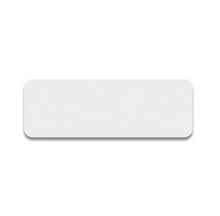 Load image into Gallery viewer, White plastic name badge- 3x1  round corners
