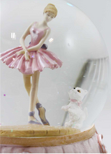 Load image into Gallery viewer, MUSICAL BALLERINA WITH DOG WATERGLOBE
