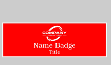 Load image into Gallery viewer, 3x1 Red on White  Plastic Name Badge

