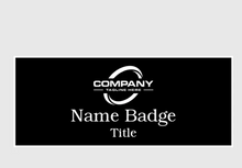 Load image into Gallery viewer, 3X1.25 Black with white undertone Name Tag
