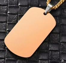 Load image into Gallery viewer, Medical Alert Pendant Necklace- Dog Tag Stainless Steel Black, Gold and Black
