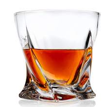 Load image into Gallery viewer, Single Wooden Box Custom Twisted Whiskey Glass
