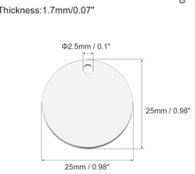 Load image into Gallery viewer, Silver Stainless steel pendant- Circle
