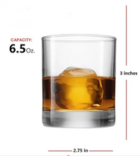Load image into Gallery viewer, Old Fashioned  whiskey glass 6.5 0z
