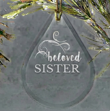 Load image into Gallery viewer, Tear Drop ornament- Memorial Beloved
