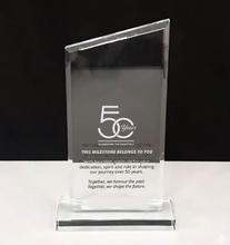 Load image into Gallery viewer, Angled Glass Excellence Award
