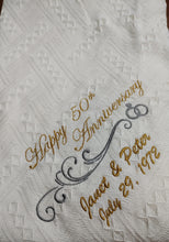 Load image into Gallery viewer, Happy 25th  Anniversary Blanket - Custom Swirl Silver
