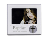 White Baptism Frame- 6x4