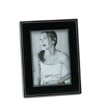 Load image into Gallery viewer, 5x7 Black shiny frame with silver trim
