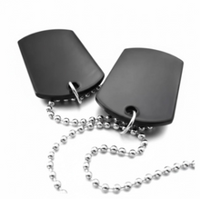 Load image into Gallery viewer, Black Military Style Dog Tags
