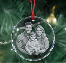 Load image into Gallery viewer, Circle glass ornament
